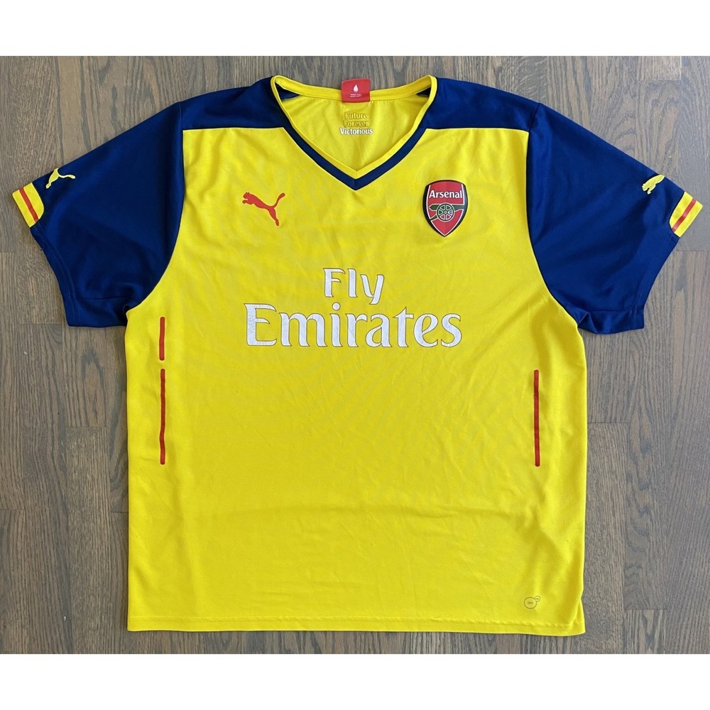 Arsenal FC 2014/2015 Puma Away Soccer Jersey Men Size XXL